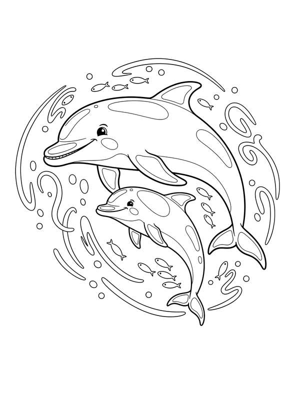 Underwater Duo: Mother and Child Swim