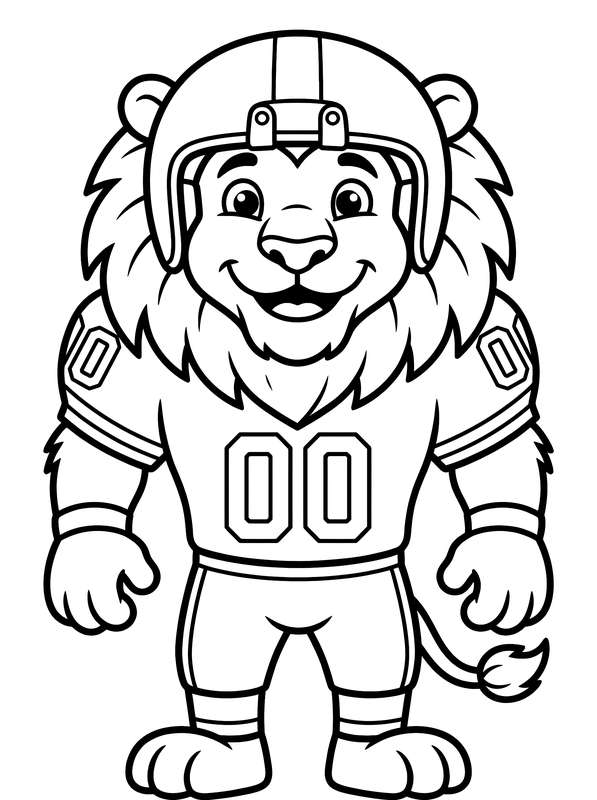 Gridiron King: The Friendly Lion Mascot