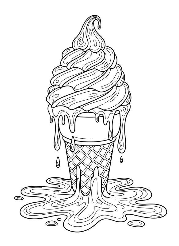 Swirling Soft Serve Study in Motion