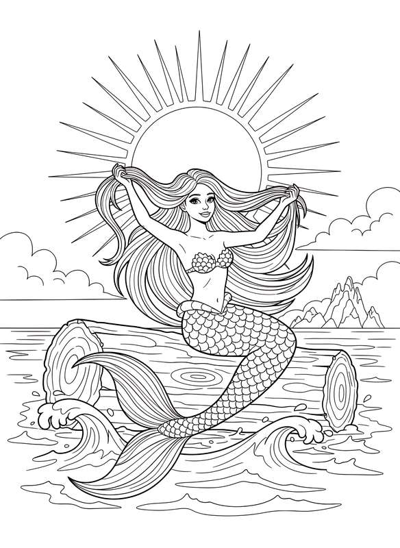 Sun Salutation on a Log