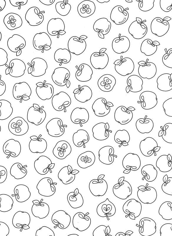 Scattered Apple Confetti Pattern