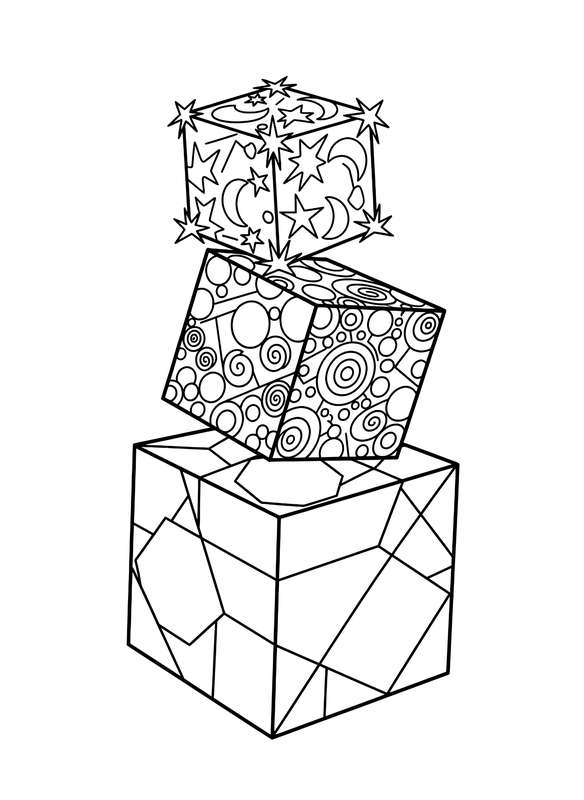 Playful Cube Tower Balance