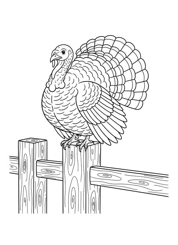 Fence Post Perch: Simply Striking Turkey