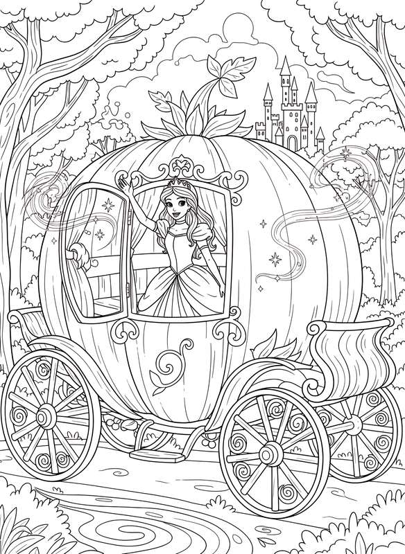 Pumpkin Carriage Wave Hello