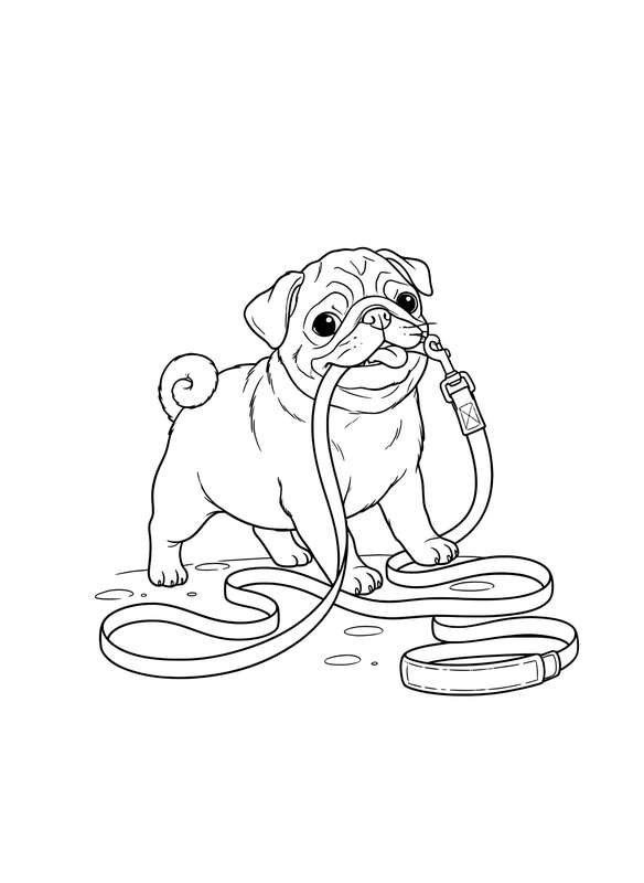 Pug's Mighty Leash Haul