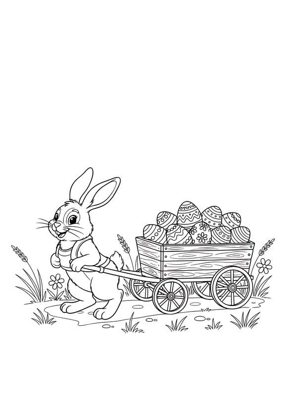 Wagon Delivery of Dyed Eggs