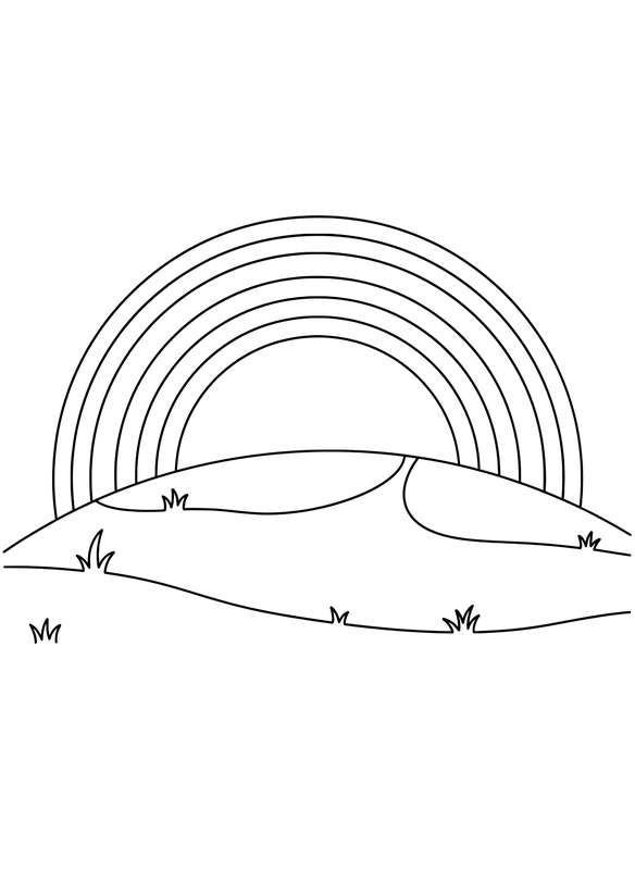 Rainbow Over Rolling Hills