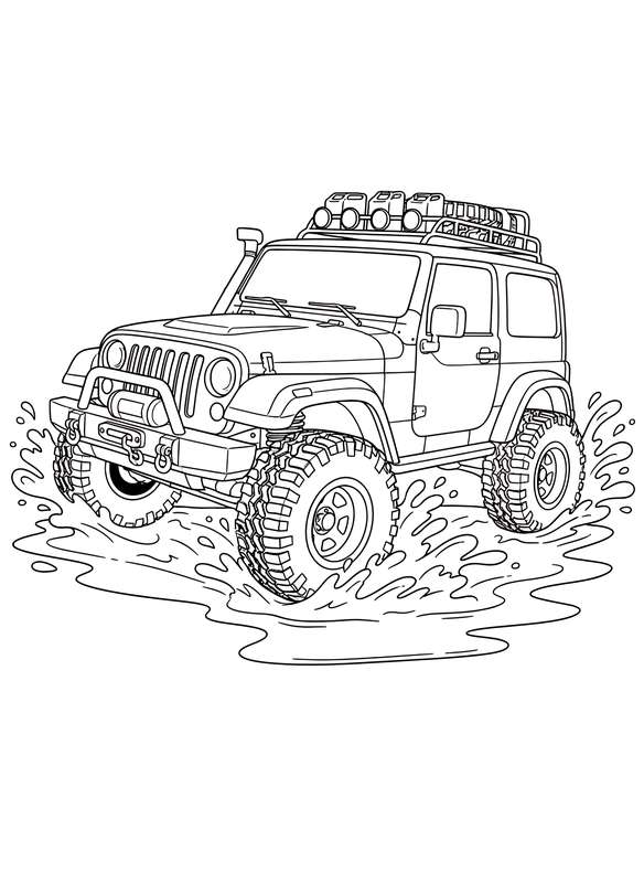 Rugged Splashdown Jeep