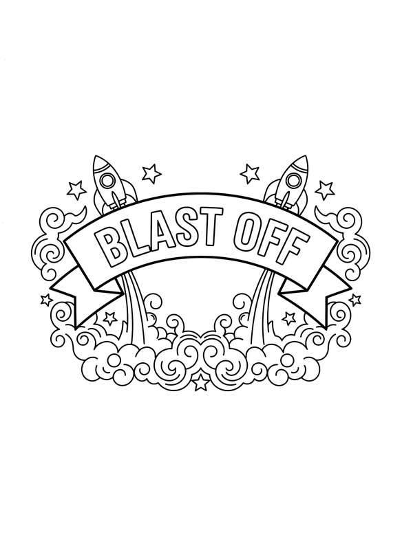 Blast Off Banner: Ready for Launch!