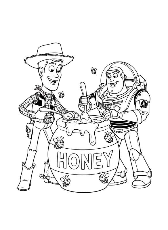 A Buzz and Woody Honey Hug Trio