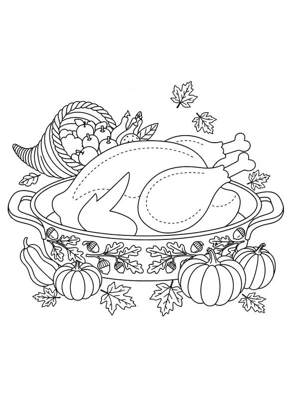 Turkey Roasting Pan Outline