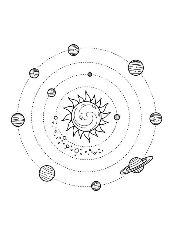 Simple Solar System Map