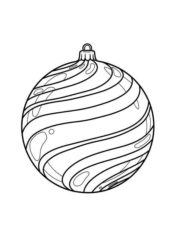 Classic Striped Bauble Shine
