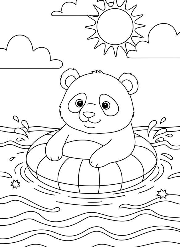 Floating Fun on a Striped Tube