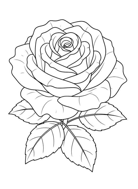 9 Free Rose Coloring Pages