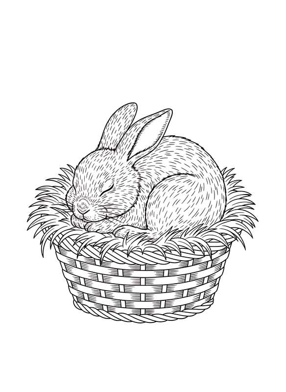 Naptime in the Hay Basket