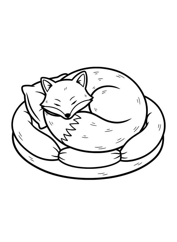 Cozy Sleepy Fox Curls