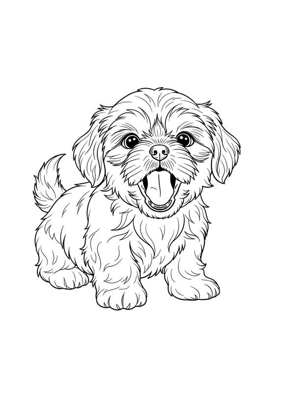 Shih Tzu's Big Yawn