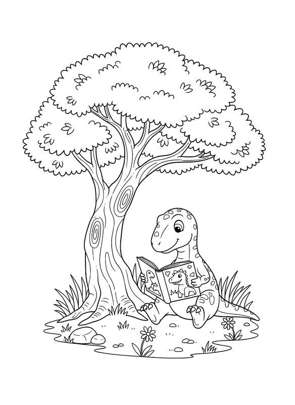 Dino Bookworm: Compy's Quiet Read