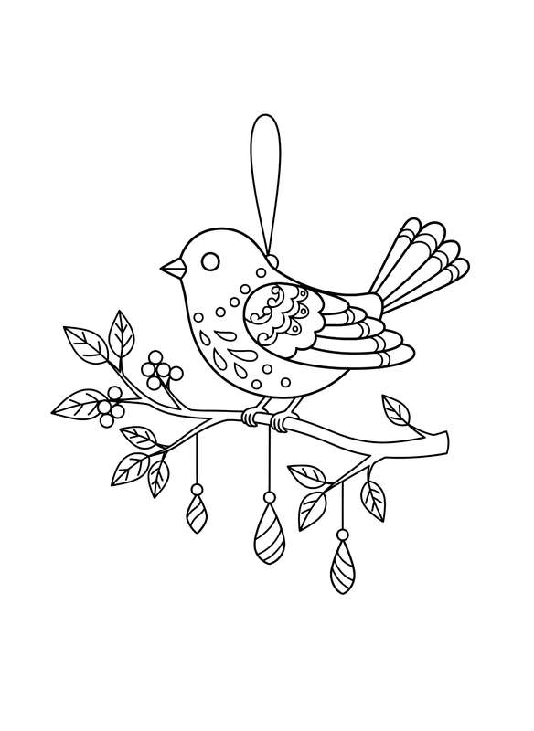 Delicate Perched Bird Silhouette