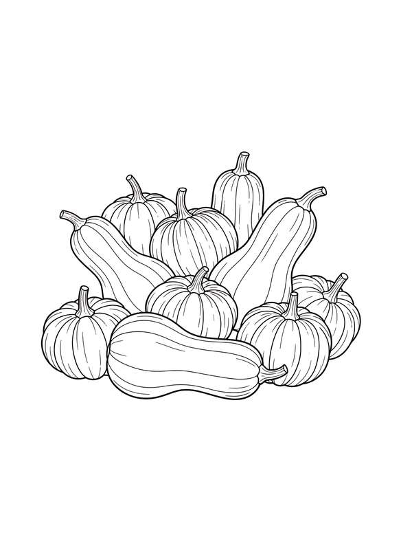 Assorted Autumn Squash Pile