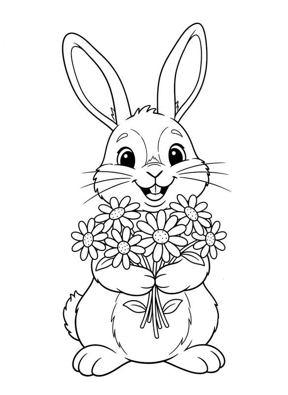 Happy Bunny and Daisy Bouquet