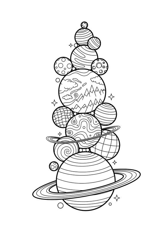 Giant Marble Planets Stack