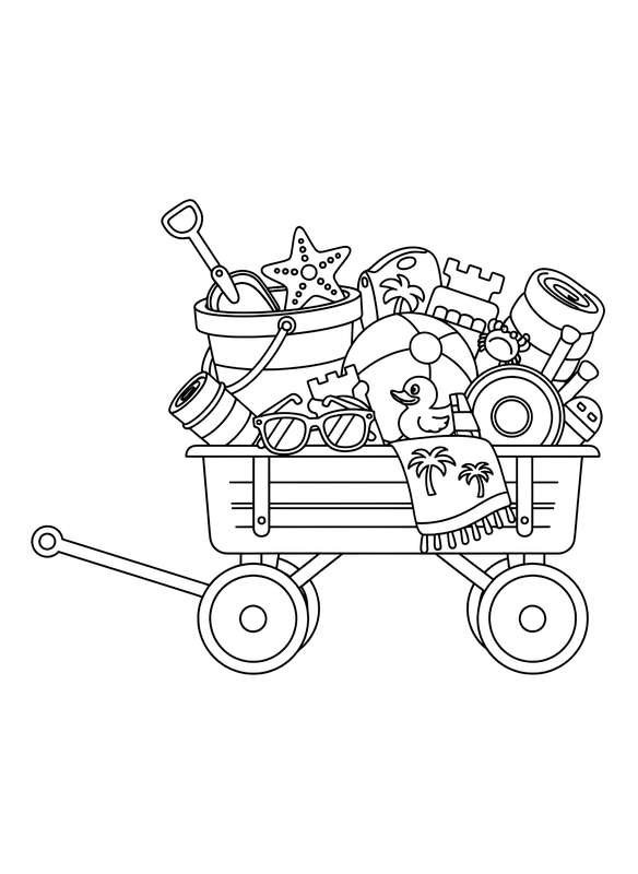 Classic Beach Day Wagon Fun