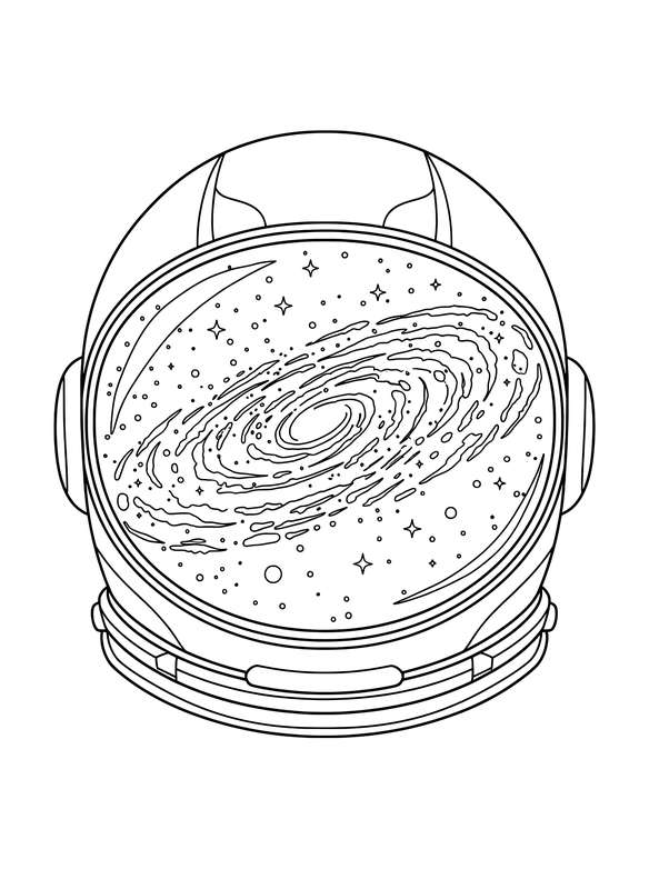 Galaxy Reflection Helmet View