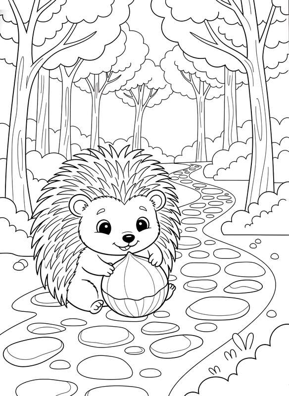 Hedgehog's Treasure: Rolling a Chestnut