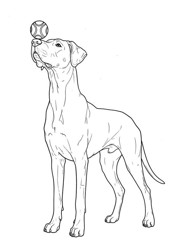 The Great Dane's Balancing Act