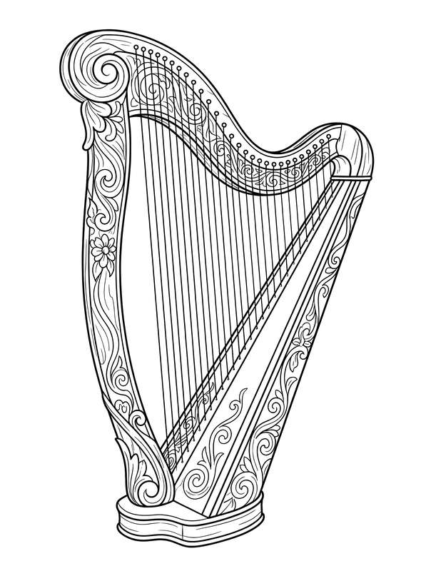 Ornate Orchestral Harp