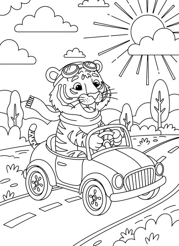 Toy Car Driver Tiger