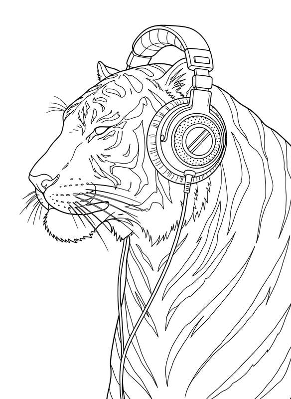 Music Lover in Headphones