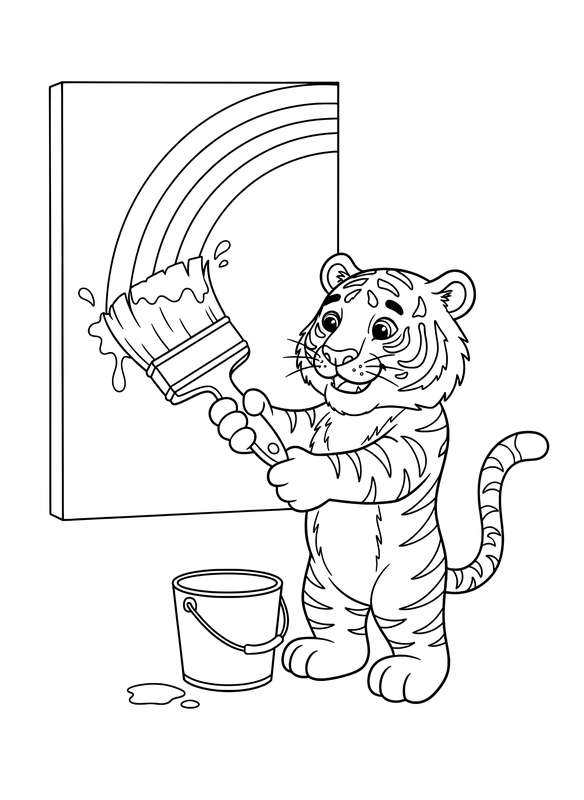 Rainbow Artist Tiger
