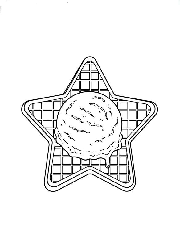 Star-Shaped Cookie Cone Delight