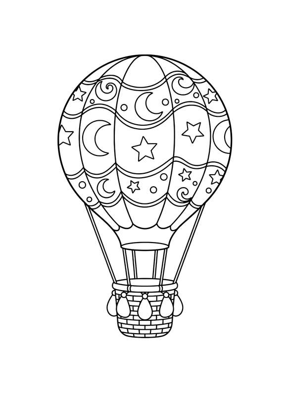 Whimsical Hot Air Balloon Journey