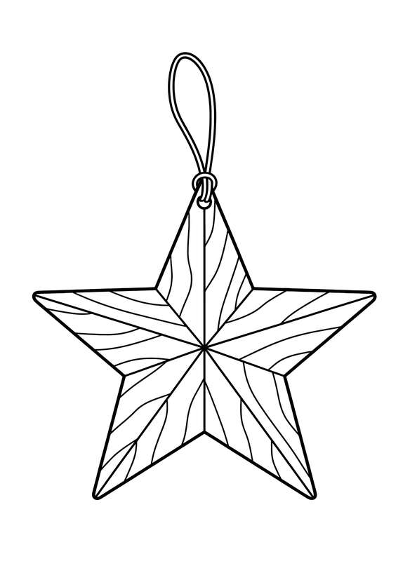 Hand-Carved Wooden Star Art