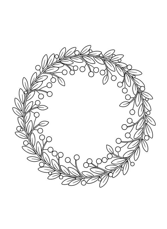 Simple Leaf and Berry Wreath
