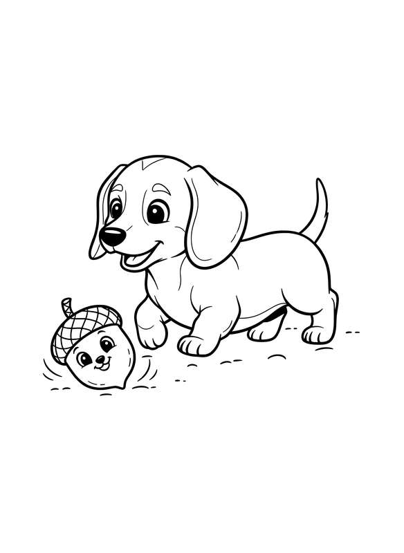 Dachshund and the Rolling Nut