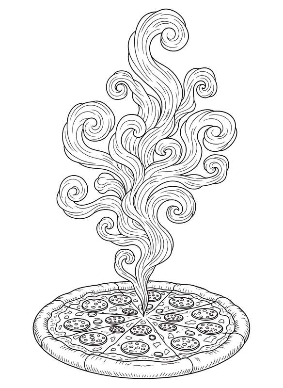 10 Free Pizza Coloring Pages