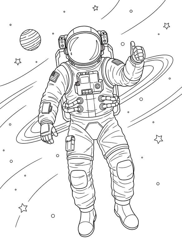 Zero-G Thumbs Up Astronaut