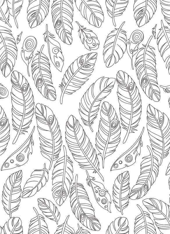 Intricate Feather Detail Sheet