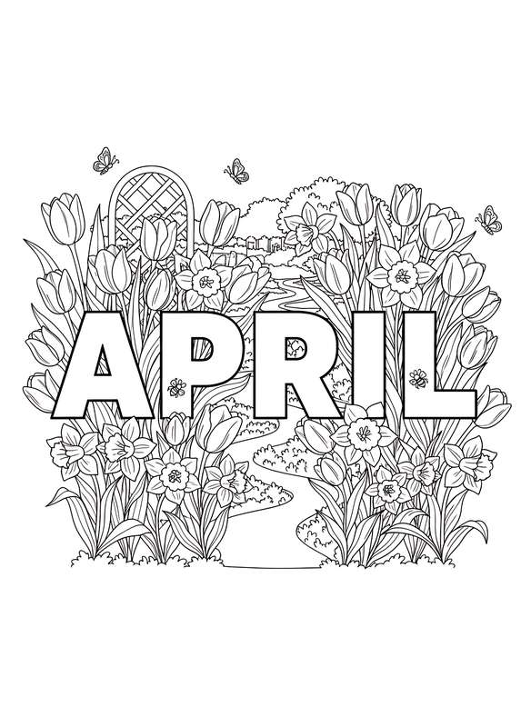 Bursting Blooms: Spring Garden Letter Art