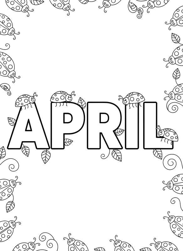 Ladybug Friends on Spring Letters