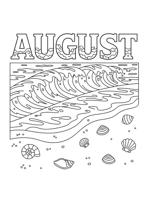 5 Free August Coloring Pages