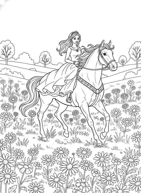 Meadow Gallop on White Horse