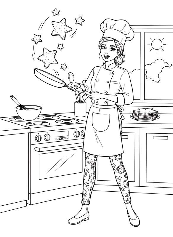 Starry Stack Pancakes Breakfast