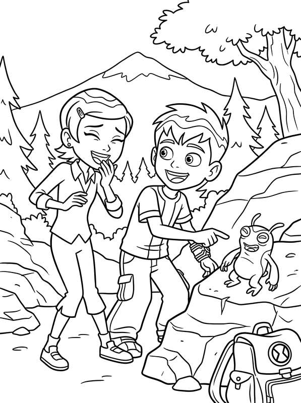 Ben, Gwen, and Friend Laughing