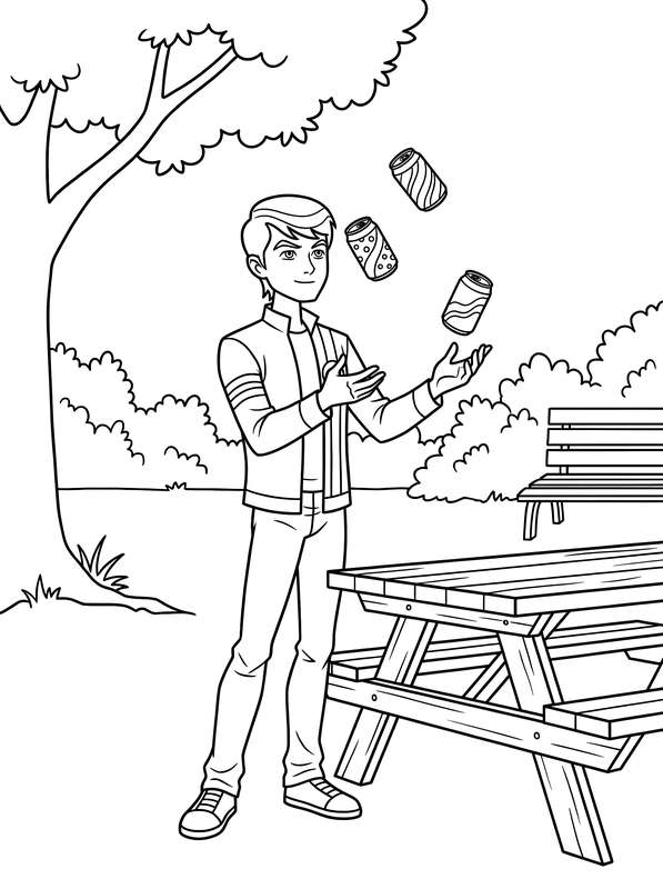 Ben Juggles Soda Cans Lightly